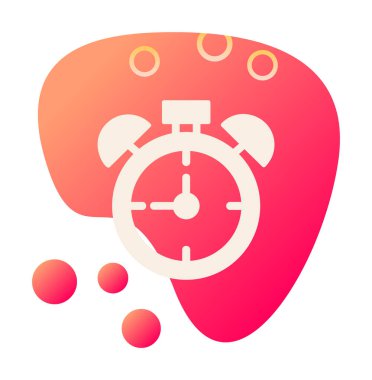 Alarm saati web simgesi, vektör illüstrasyonu