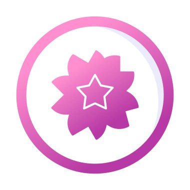 Sakura çiçek simgesi, vektör illüstrasyonu 