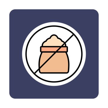 Şeker işareti yok, vektör illüstrasyonu  