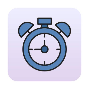 Alarm saati web simgesi, vektör illüstrasyonu