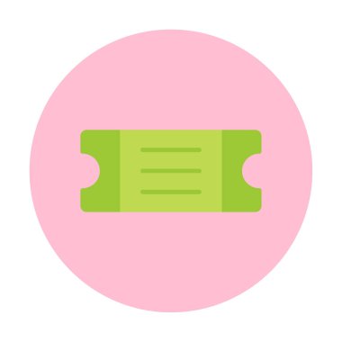 bilet simgesi, vektör illüstrasyonu basit tasarım