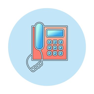 Basit eski düz telefon vektör çizimi 