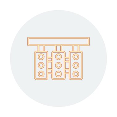 Trafik ışıkları web simgesi, vektör çizim 