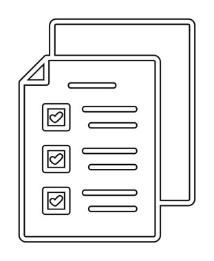 Sınav simgesi vektör illüstrasyonu 