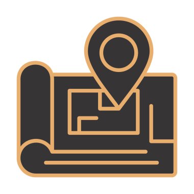 gps konum simgesi, vektör illüstrasyonu basit tasarım