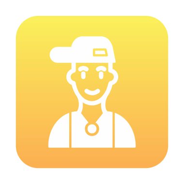 Rapçi. Web simgesi basit illüstrasyon