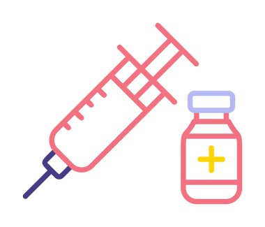 Basit insülin simgesi, vektör illüstrasyonu