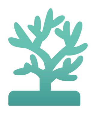 Mercan simgesi vektör illüstrasyonu