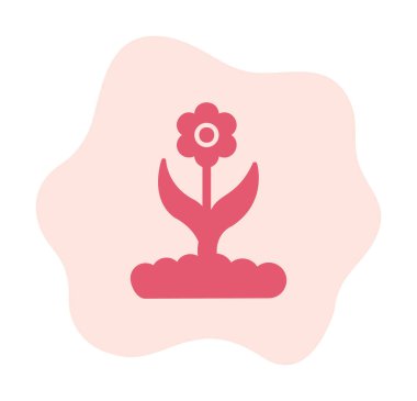  düz çiçek vektör illüstrasyon tasarımı