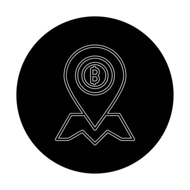 konum pin simgesi, vektör illüstrasyonu basit tasarım