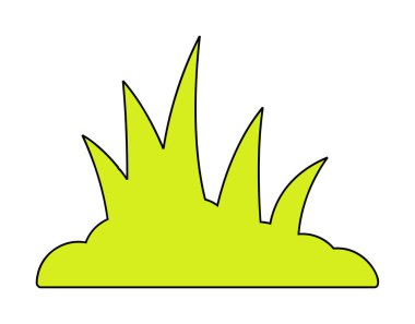 Çim simgesi, vektör illüstrasyonu 