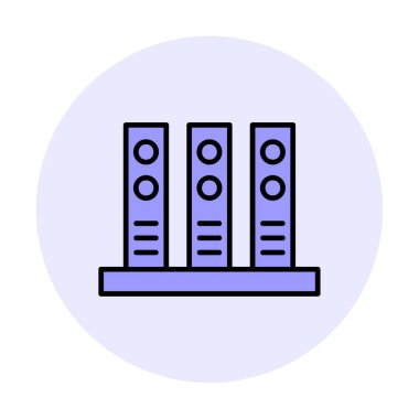 Ofis klasörleri simgesi, vektör illüstrasyonunu arşivle 