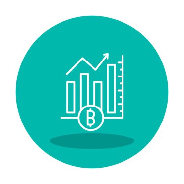 Basit Analitik simge, vektör illüstrasyonu