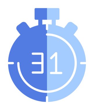 Basit kronometre vektör illüstrasyonu