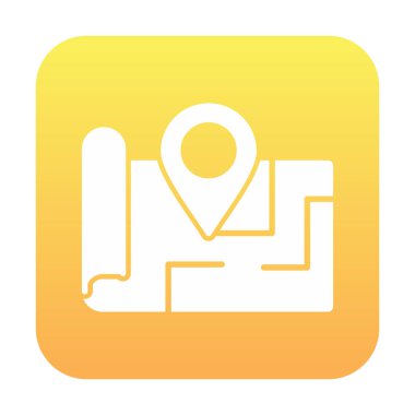 Konum iğnesi, vektör illüstrasyonlu harita simgesi