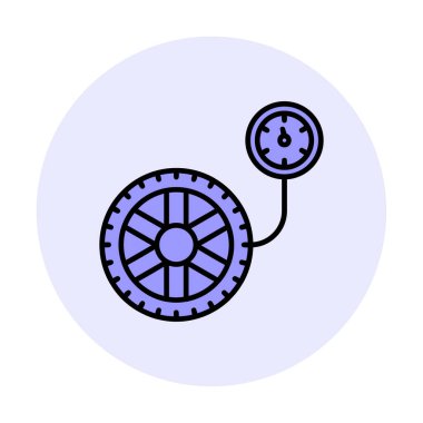 tekerlek basıncı, izole edilmiş ikon vektör çizimi tasarımı