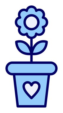 Çiçek kabı simgesi vektörü