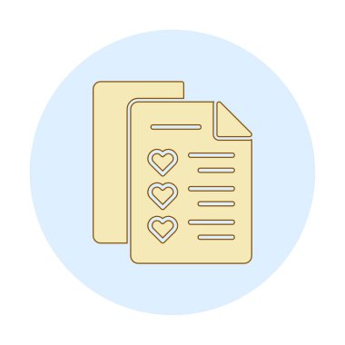 Dilek listesi. Web simgesi basit illüstrasyon 