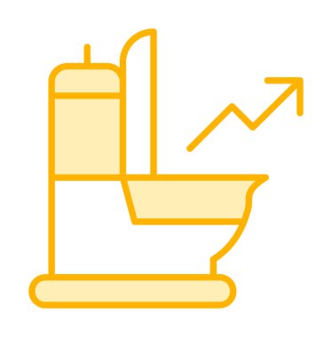 Ok simgesi vektör illüstrasyonlu idrar 