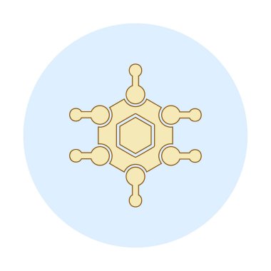 Basit Nanoteknoloji simgesi, vektör illüstrasyonu