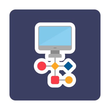 Çalışma akışı simgesi tasarımı, vektör illüstrasyonu                            