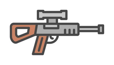 Keskin nişancı silahı ikonu vektör çizimi