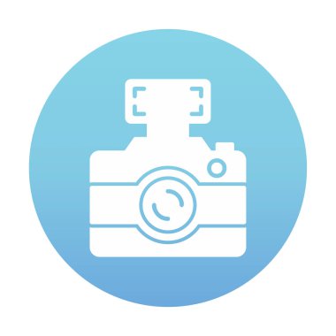 fotoğraf makinesi simgesi, vektör illüstrasyonu