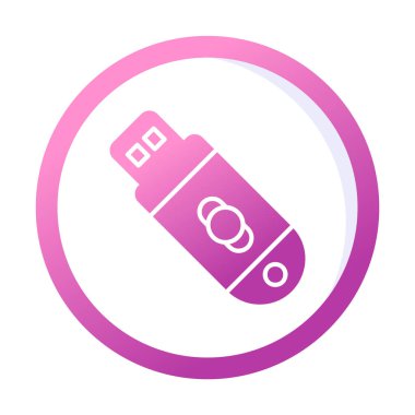 usb flash disk simgesinin vektör çizimi 