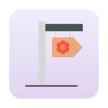 Tabela düz simgesi, vektör illüstrasyonu