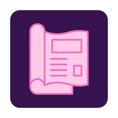 dergi simgesi, vektör illüstrasyonu basit tasarım