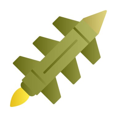 düz füze ikonu vektör illüstrasyon tasarımı