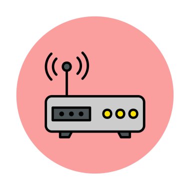 düz modem simgesi vektör illüstrasyon tasarımı