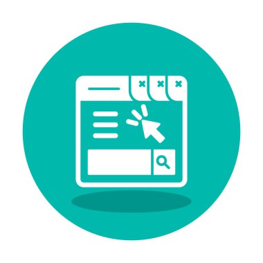 Basit web sayfası simgesi, vektör illüstrasyonu