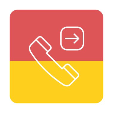 Düz telefon simgesi vektör illüstrasyonu 