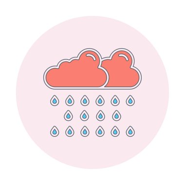 yağmur simgesi, vektör illüstrasyonu  