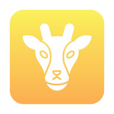 Zürafa baş web simgesi, vektör illüstrasyonu 