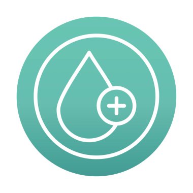 Kan damlası ağ simgesi, vektör illüstrasyonu 