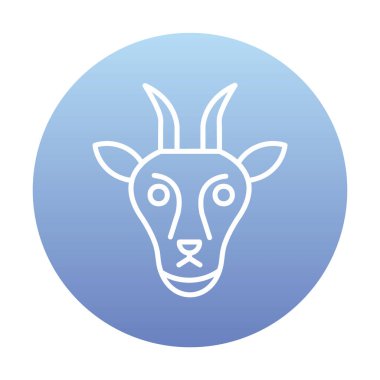 Keçi başı düz vektör simgesi 