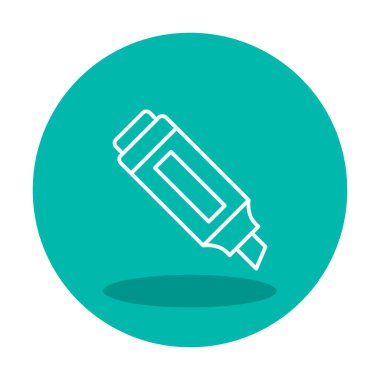 İşaretleyici. Web simgesi basit illüstrasyon                       