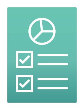 Çalışma Raporu simgesinin vektör illüstrasyonu