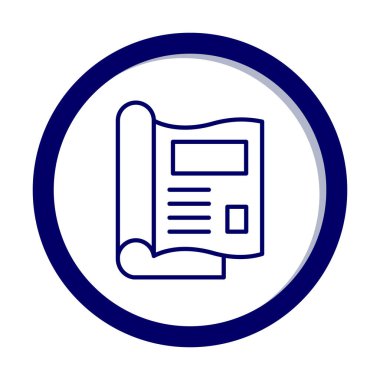 dergi simgesi, vektör illüstrasyonu basit tasarım