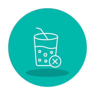 Meyve suyu işareti yok. Web simgesi basit illüstrasyon 