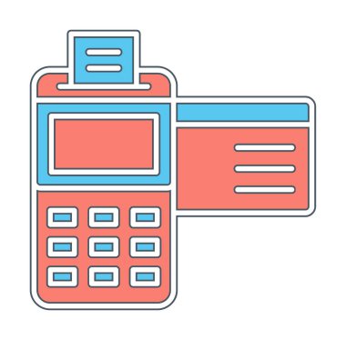 Kredi Kartı Makinesinin vektör çizimi