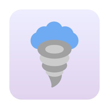 Tornado Simgesi, basit vektör illüstrasyonu