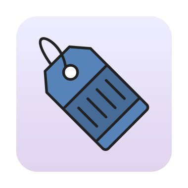 Fiyat Etiketi simgesi, vektör illüstrasyonu basit tasarım