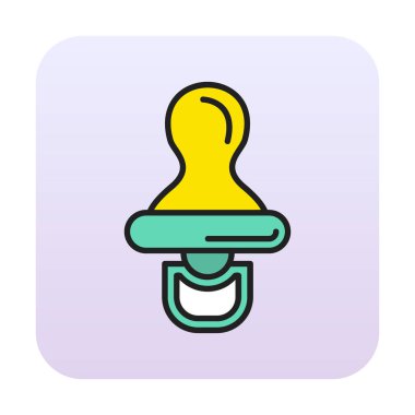 Bebek emziği çizgisi simgesi. doğrusal işaret tasarımı.