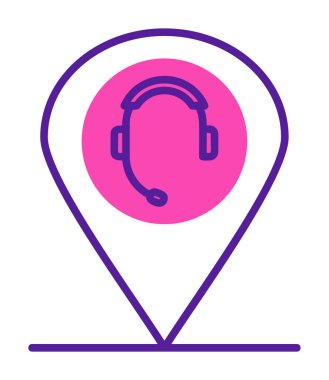 konum pin simgesi, vektör illüstrasyonu basit tasarım