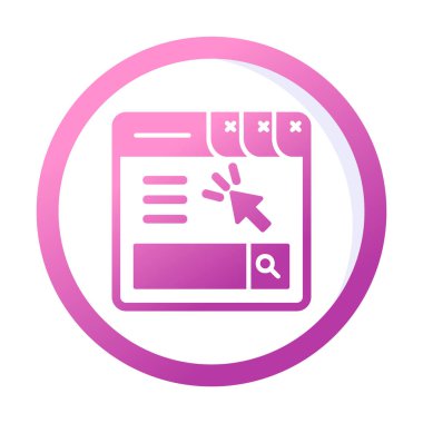 Basit web sayfası simgesi, vektör illüstrasyonu