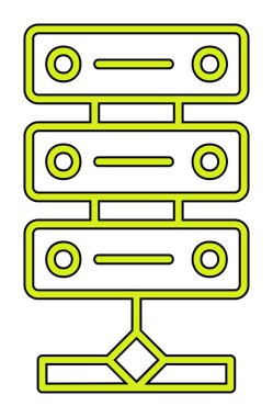 Ağ sunucu simgesinin vektör illüstrasyonu 