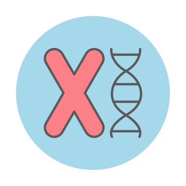 Basit Kromozom ikon vektör çizimi 